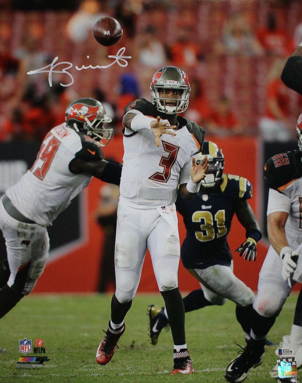Jameis Winston Autographed/Signed Tampa Bay Buccaneers 16x20 Photo BAS