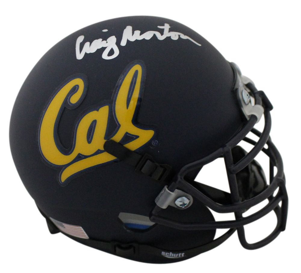 Craig Morton Autographed California Golden Bears Blue Mini Helmet JSA