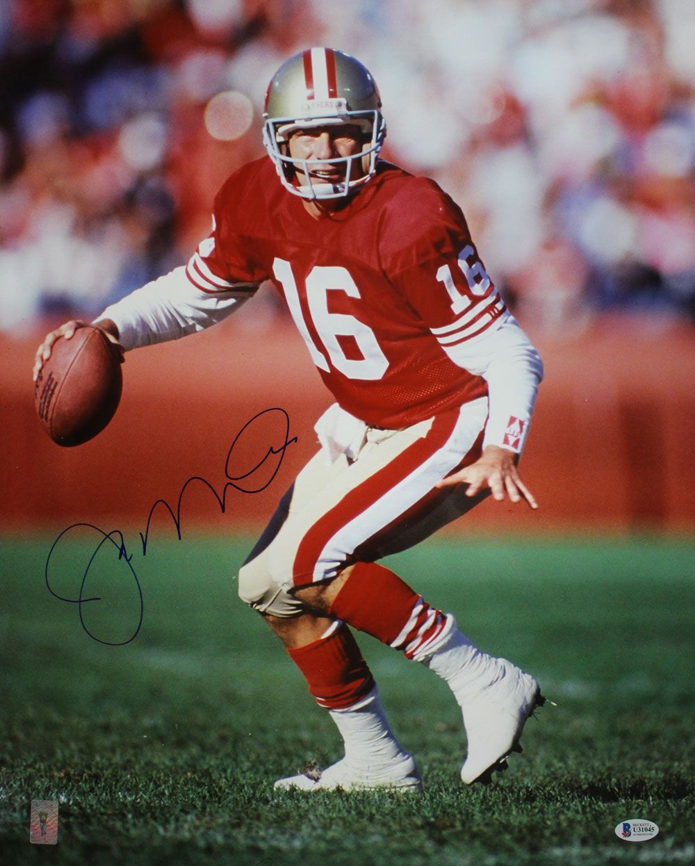 Joe Montana Autographed/Signed San Francisco 49ers 16x20 Photo BAS