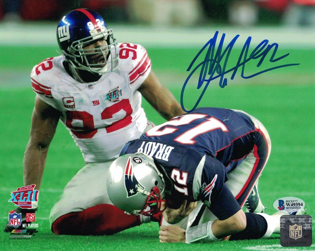 Michael Strahan Autographed/Signed New York Giants 8x10 Photo BAS PF
