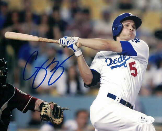 Cory Seager Autographed Los Angeles Dodgers 8x10 Photo JSA