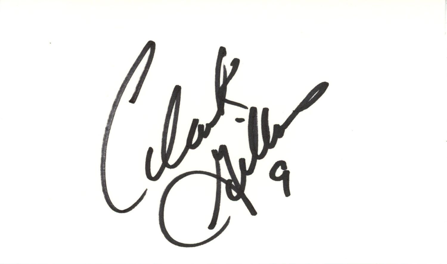 Clark Gillies Autographed New York Islanders Index Card Beckett 45318