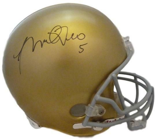 Manti Te&#39;o Autographed Notre Dame Irish Full size deluxe replica helmet