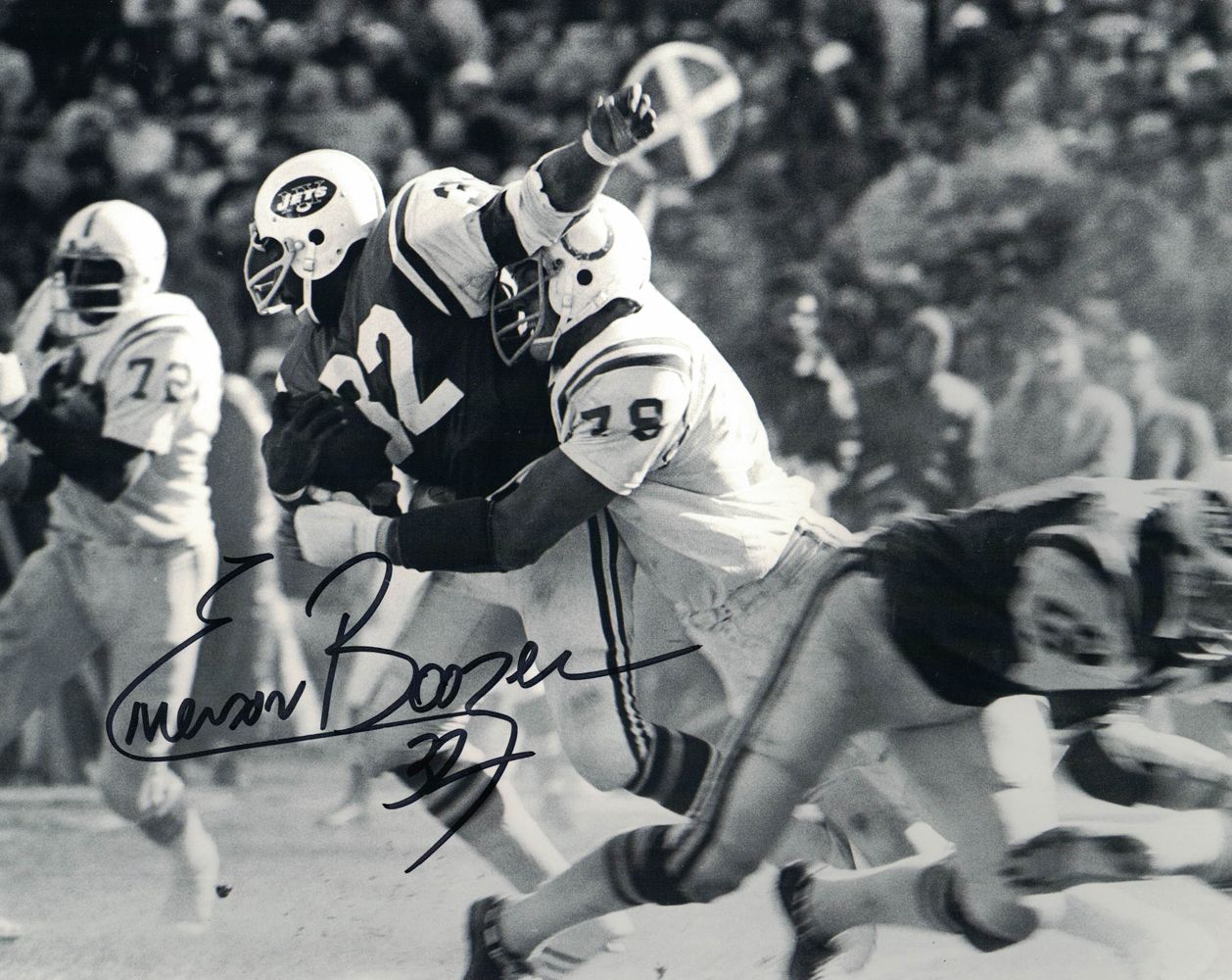 Emerson Boozer Autographed/Signed New York Jets 8x10 Photo