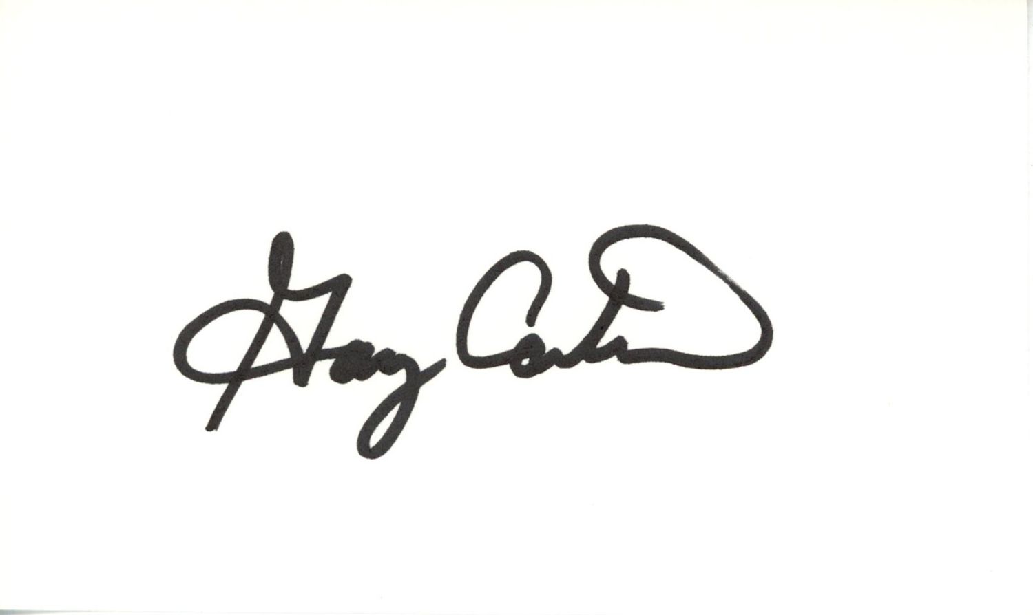 Gary Carter Autographed/Signed New York Mets Index Card Beckett 45375