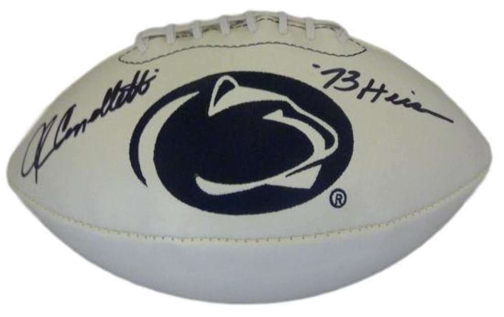 John Cappelletti Autographed Penn State white logo football Heisman JSA