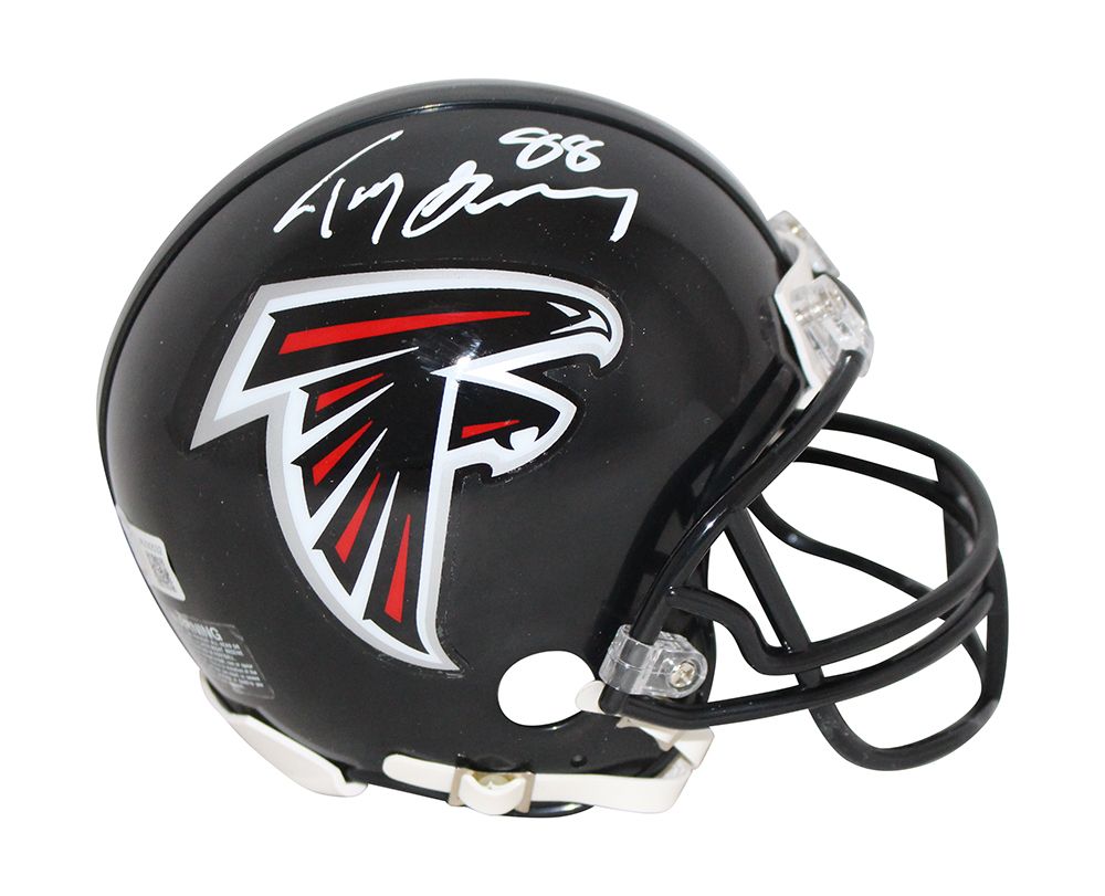 Tony Gonzalez Autographed Atlanta Falcons 03-19 Mini Helmet Beckett BAS