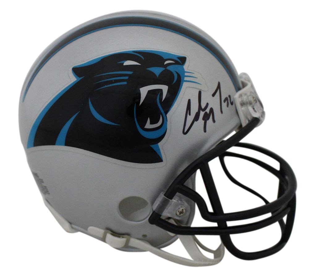 Christian McCaffrey Autographed Carolina Panthers Mini Helmet JSA