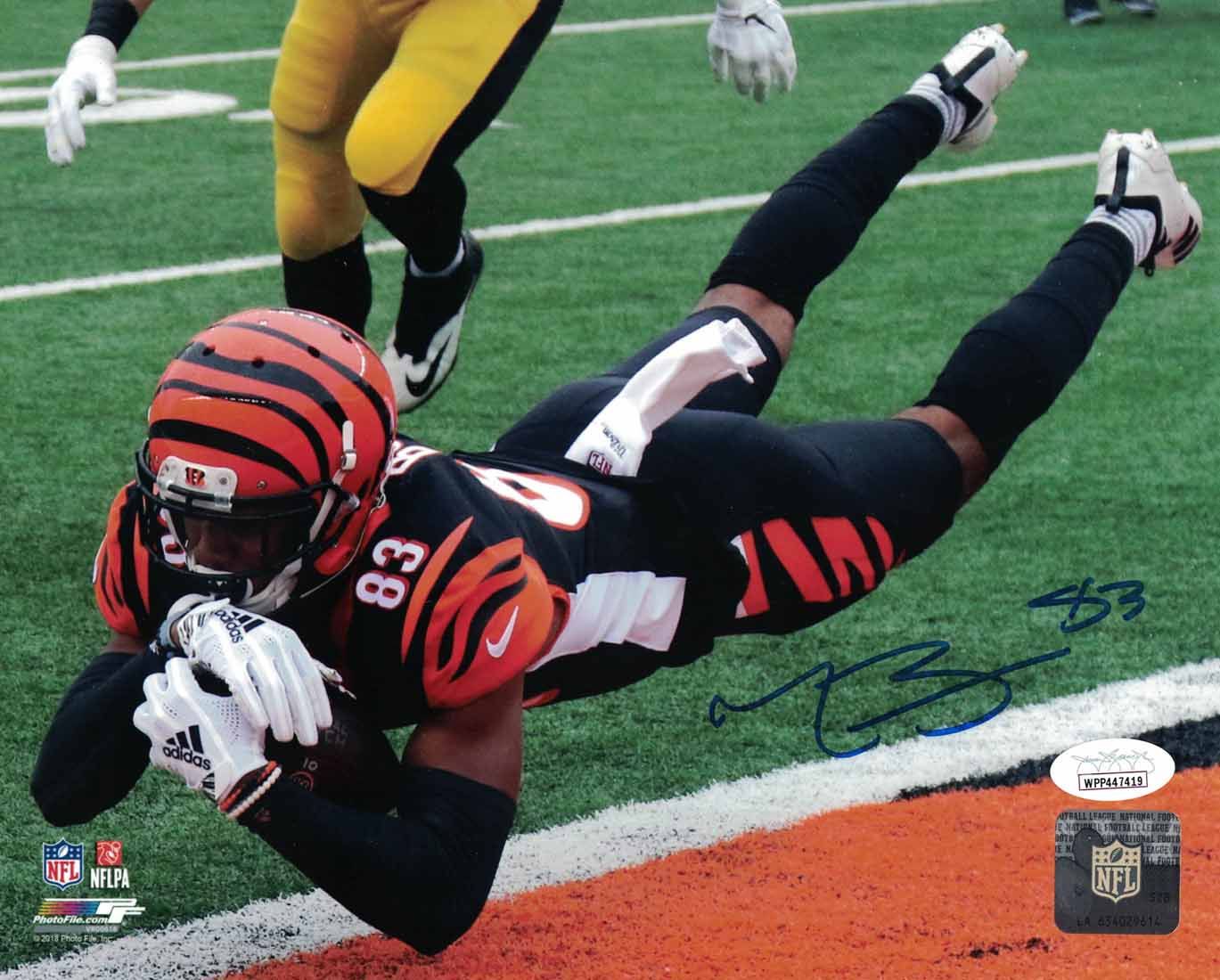Tyler Boyd Autographed/Signed Cincinnati Bengals 8x10 Photo JSA