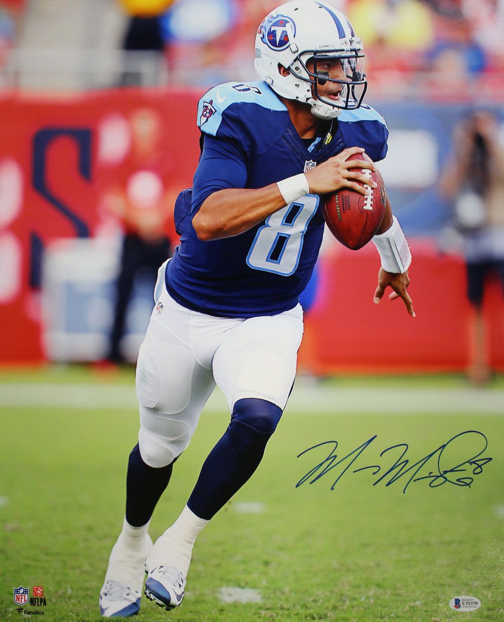 Marcus Mariota Autographed/Signed Tennessee Titans 16x20 Photo BAS PF
