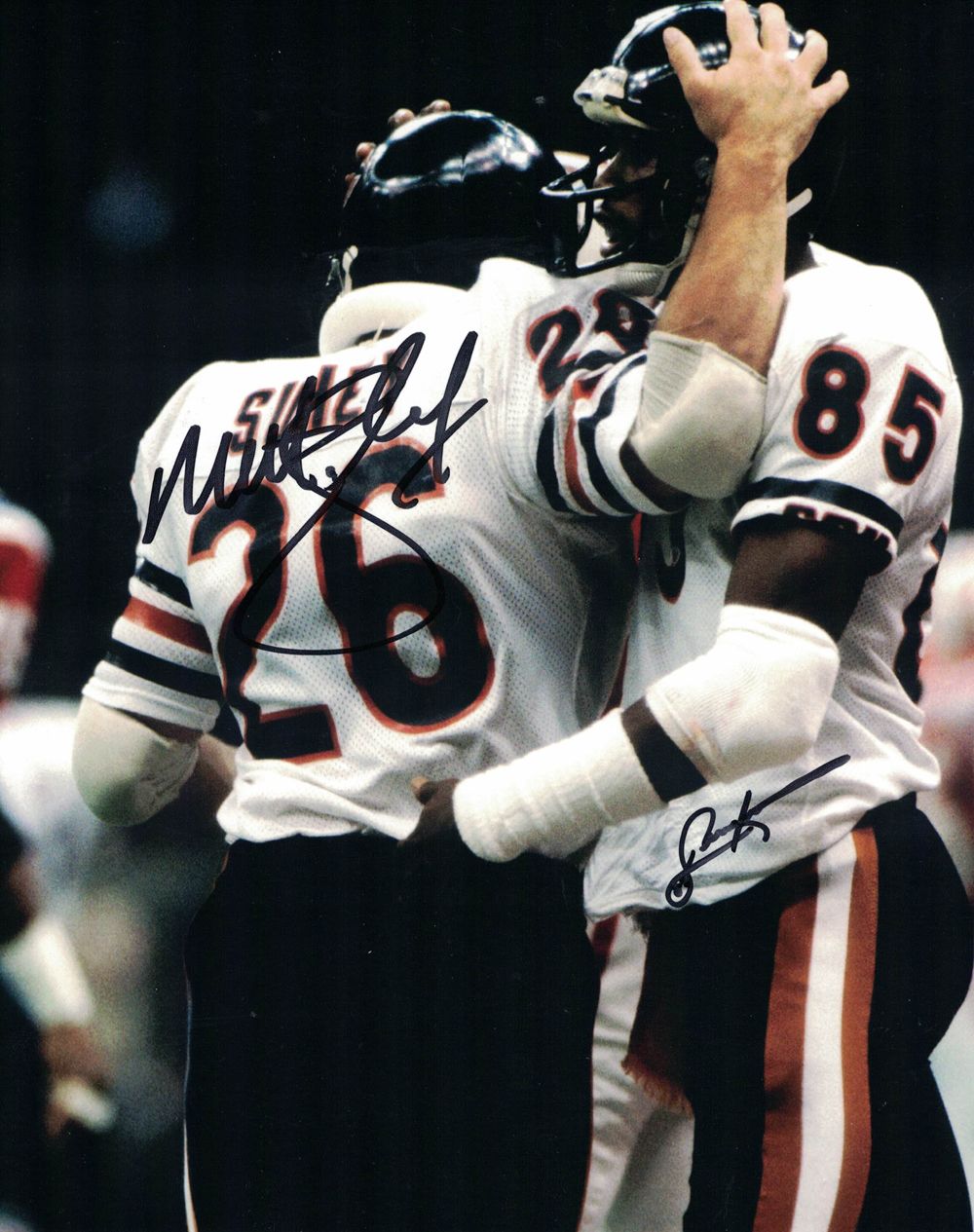 Matt Suhey &amp; Dennis Mckinnon Autographed Chicago Bears 8x10 Photo