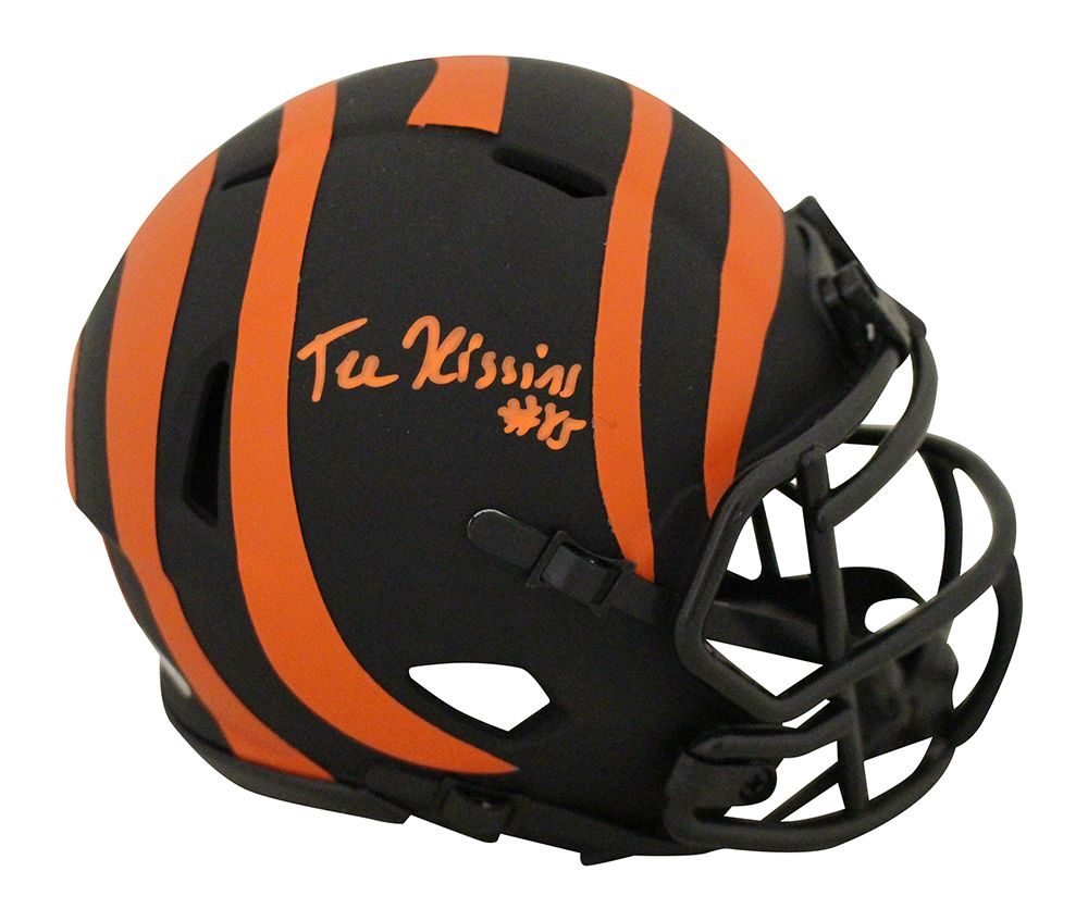 Tee Higgins Autographed/Signed Cincinnati Bengals Eclipse Mini Helmet BAS