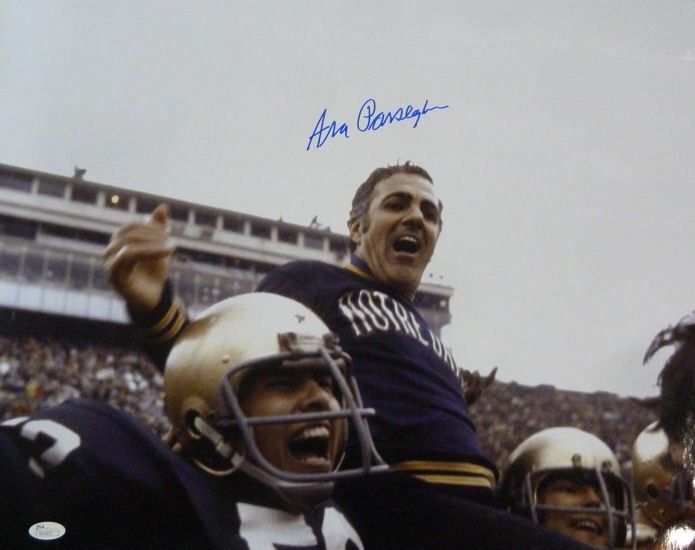 Ara Parseghian Autographed Notre Dame Fighting Irish 16x20 JSA