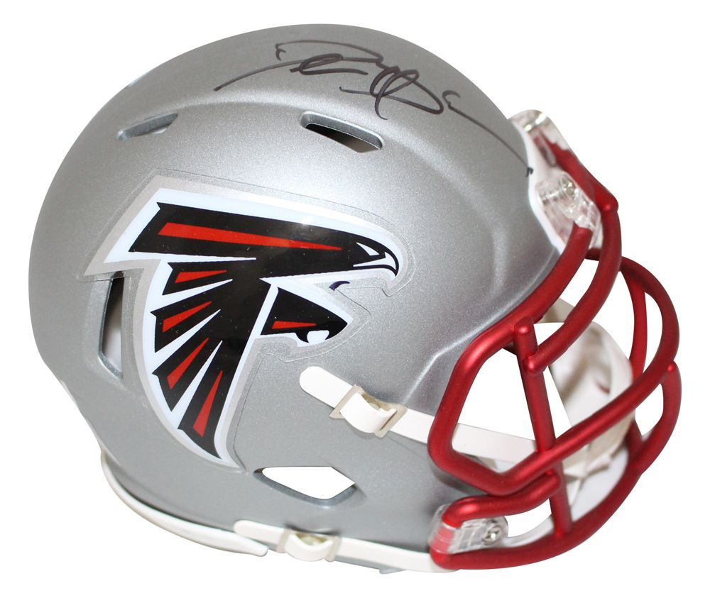 Deion Sanders Autographed/Signed Atlanta Falcons Blaze Mini Helmet BAS