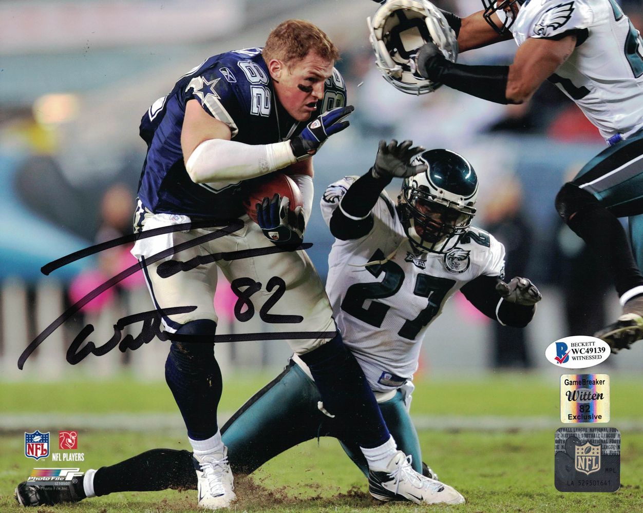 Jason Witten Autographed/Signed Dallas Cowboys 8x10 Photo BAS PF