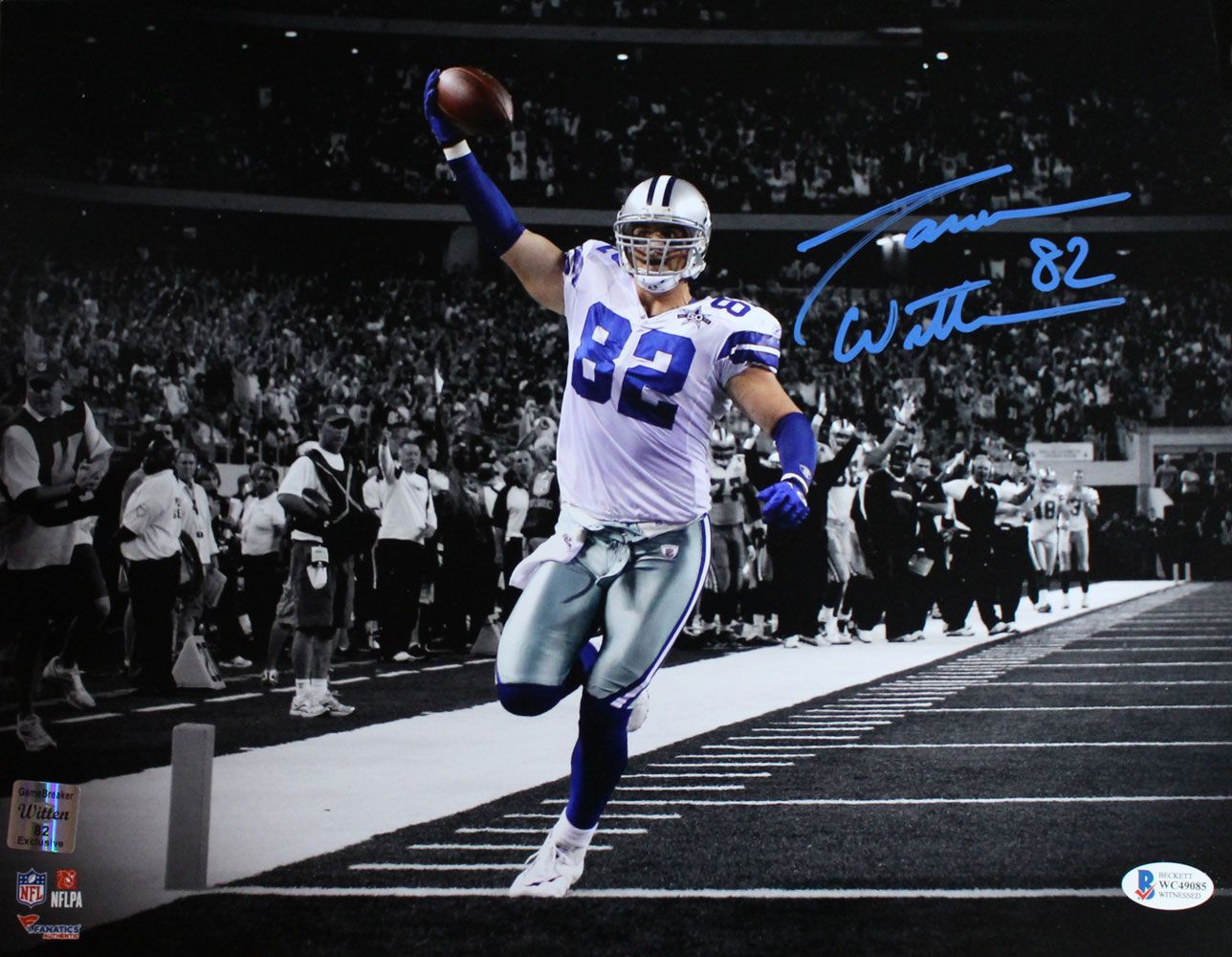 Jason Witten Autographed/Signed Dallas Cowboys 11x14 Photo BAS PF