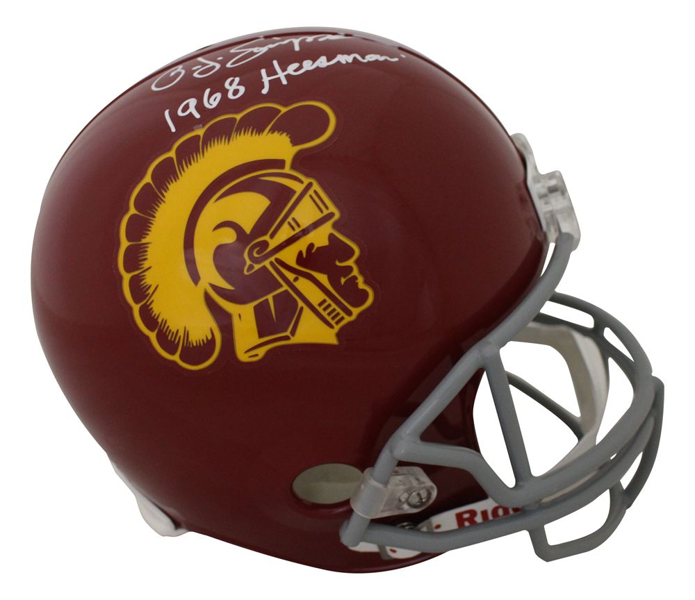 O.J. Simpson Autographed USC Trojans Replica Helmet 1968 Heisman JSA