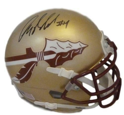 Anquan Boldin Autographed Florida State Seminoels Mini Helmet JSA