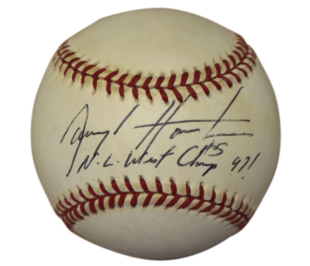 Darryl Hamilton Signed San Francisco Giants National League Baseball Champs