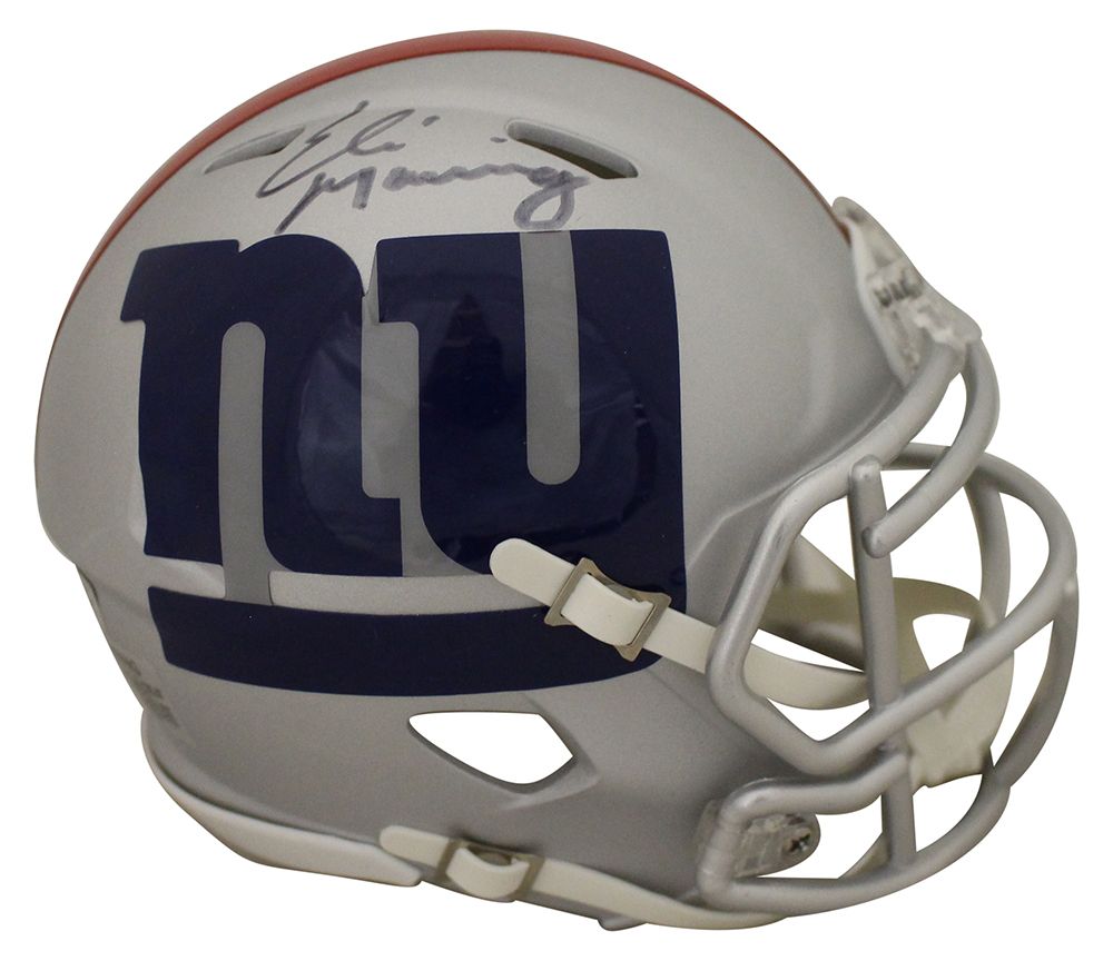 Eli Manning Autographed/Signed New York Giants AMP Mini Helmet FAN
