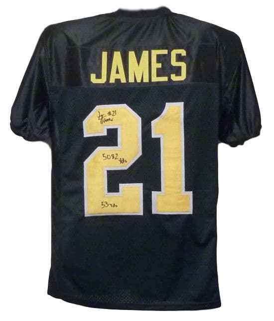 LaMichael James Autographed Oregon Ducks Green Size XL Jersey w/stats