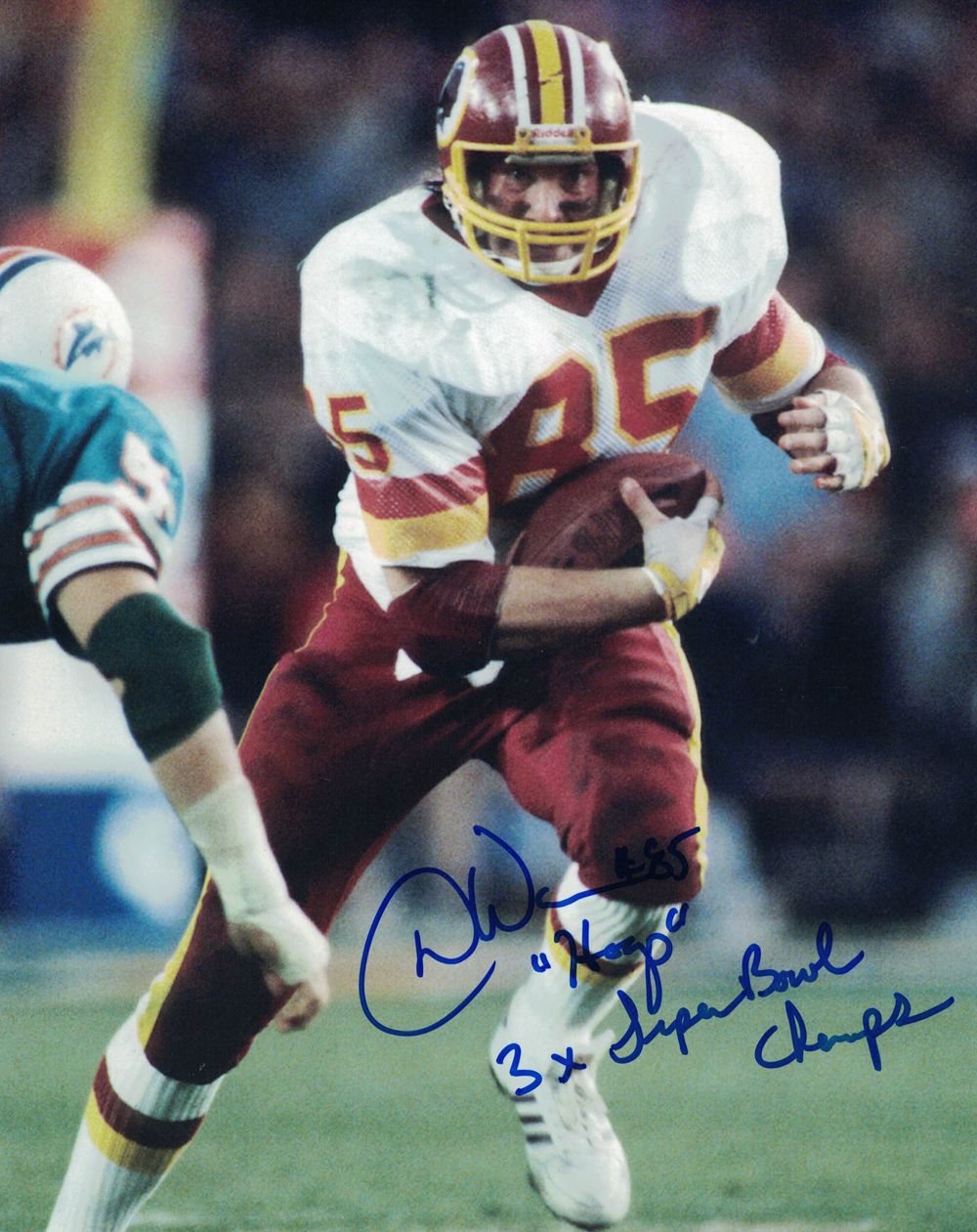 Donnie Warren Autographed/Signed Washington Redskins 8x10 Photo 2 Insc