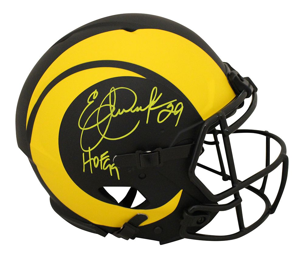 Eric Dickerson Signed Los Angeles Rams Authentic Eclipse Helmet HOF BAS