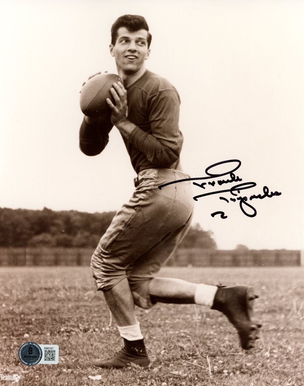 Frank Tripucka Autographed Denver Broncos 8x10 Photo Beckett 45193