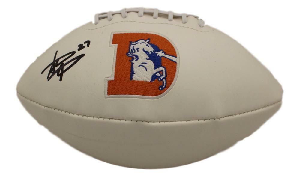 Steve Atwater Autographed Denver Broncos D-Logo White Football JSA