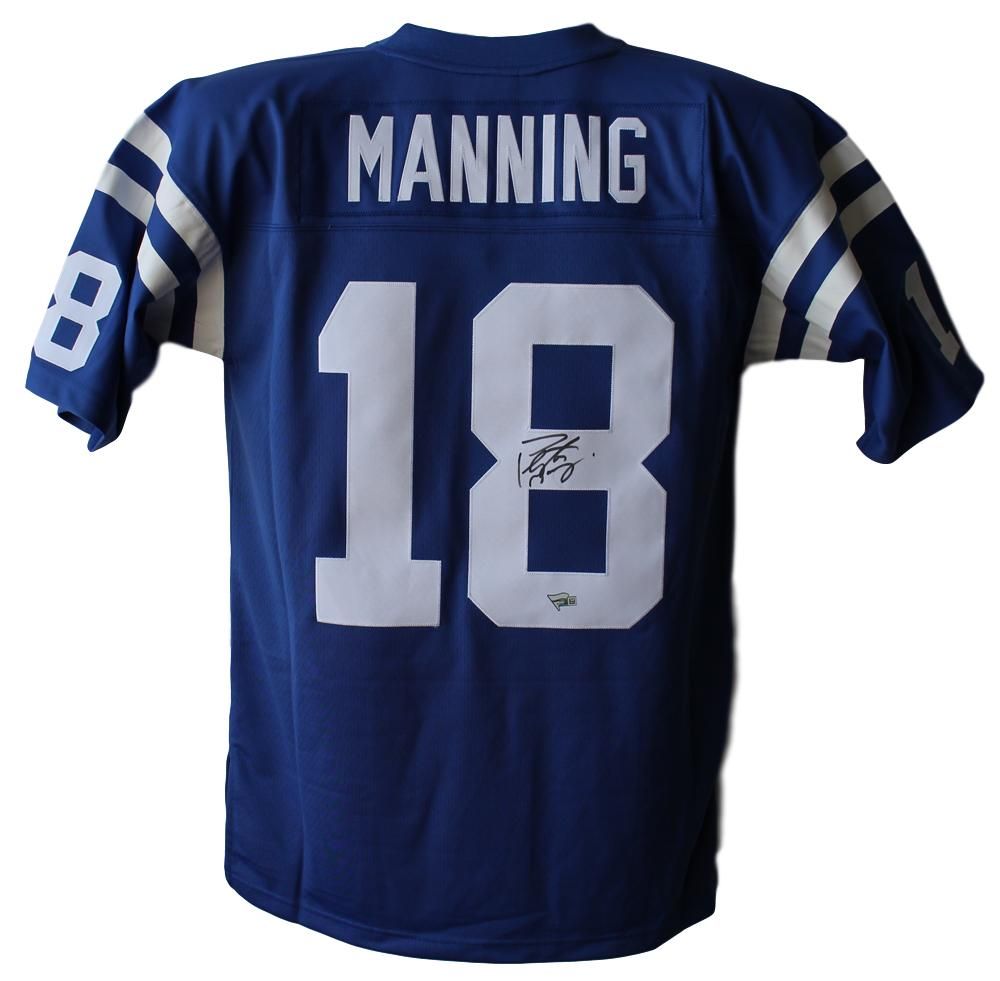 Peyton Manning Signed Indianapolis Colts Mitchell &amp; Ness 44 L Jersey FAN
