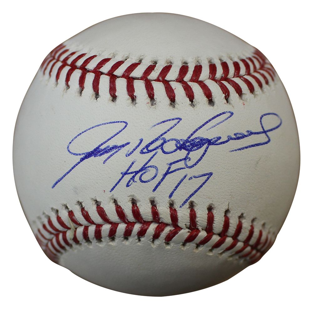 Ivan Rodriguez Autographed/Signed Texas Rangers OML Baseball HOF BAS