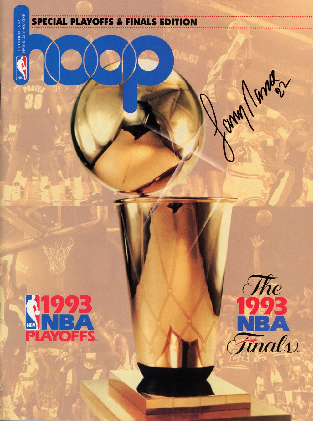 Larry Nance Autographed 1993 Hoop NBA Playoffs Magazine Beckett
