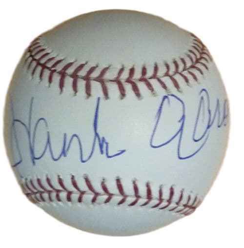 Hank Aaron Autographed OML Baseball Milwaukee Braves name only JSA