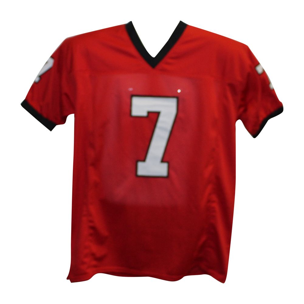 Lorenzo Carter Autographed/Signed College Style Red XL Jersey JSA