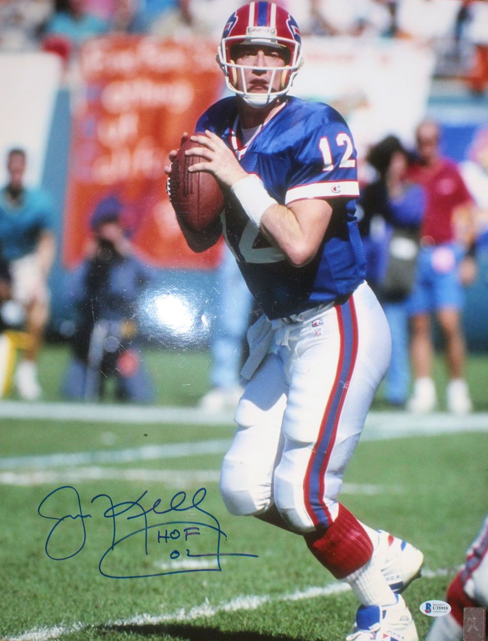 Jim Kelly Autographed/Signed Buffalo Bills 16x20 Photo BAS