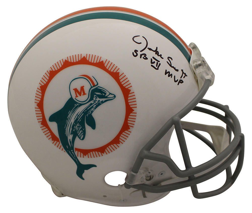 Jake Scott Autographed Miami Dolphins Authentic TB Helmet MVP BAS