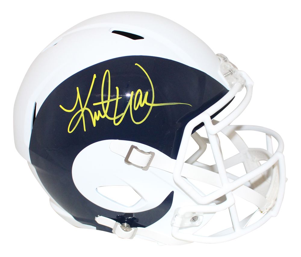 Kurt Warner Autographed St Louis Rams F/S AMP Speed Helmet BAS