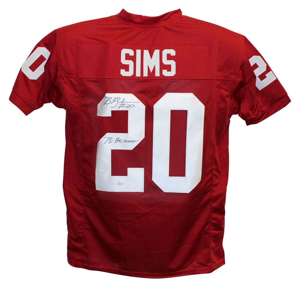 Billy Sims Autographed Oklahoma Sooners Red XL Jersey JSA