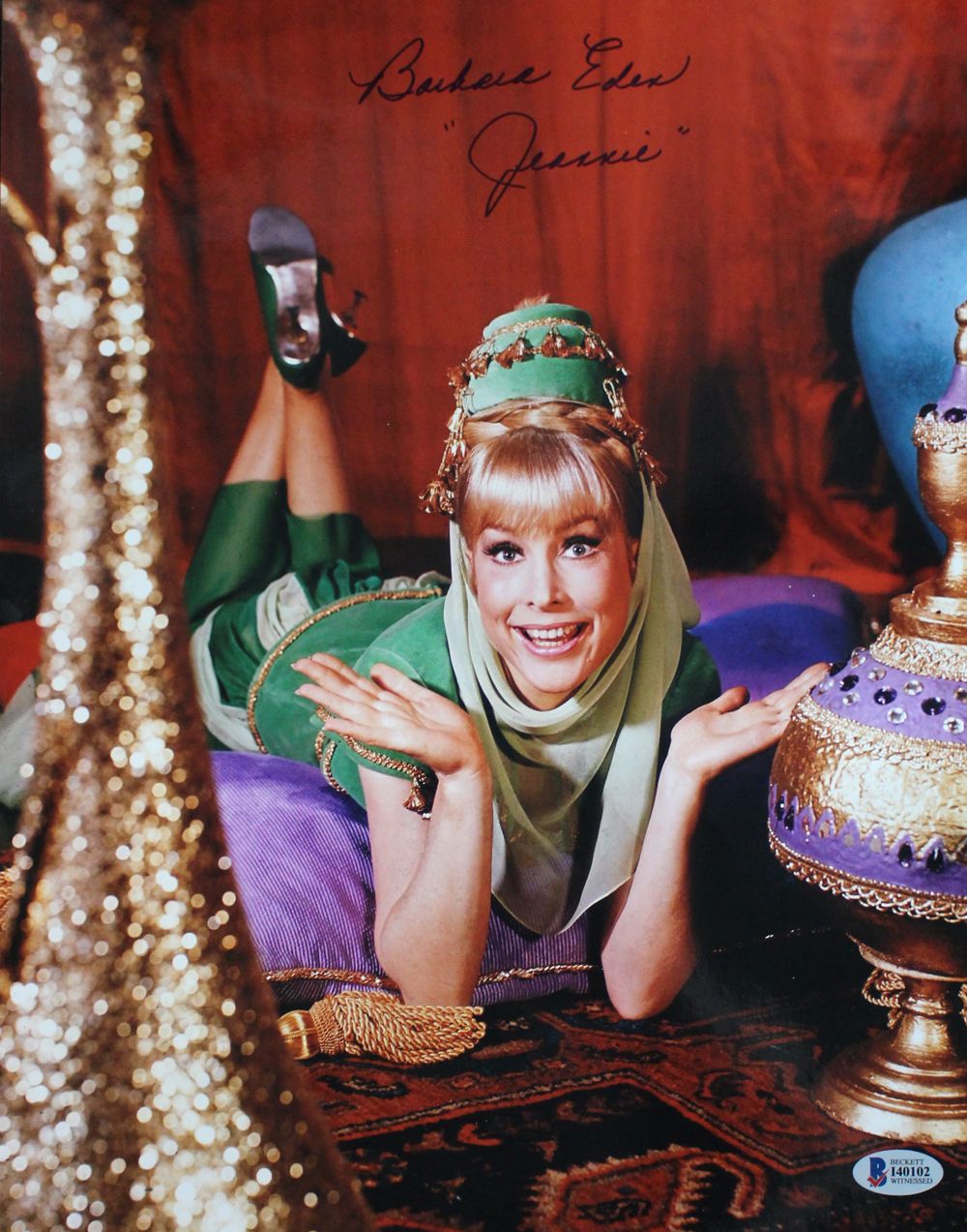 Barbara Eden Autographed I Dream of Jeannie 11x14 Photo Jeannie BAS
