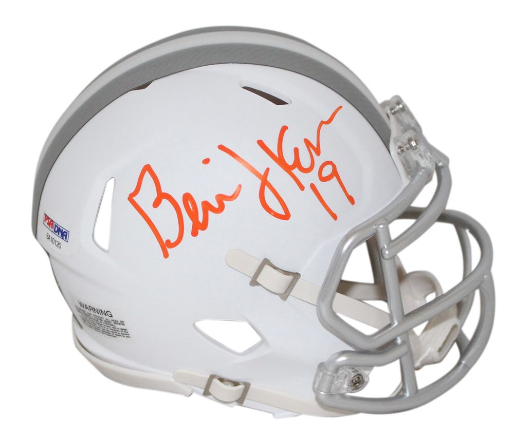 Bernie Kosar Autographed/Signed Cleveland Browns Ice Mini Helmet BAS