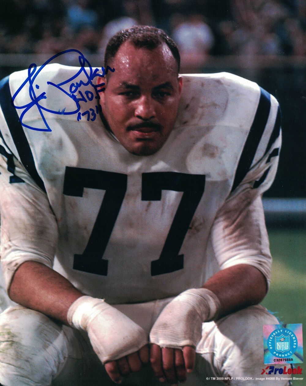 Jim Parker Autographed/Signed Baltimore Colts 8x10 Photo HOF
