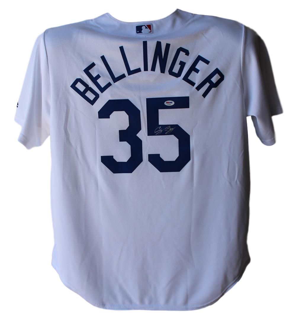 Cody Bellinger Signed Los Angeles Dodgers Majestic White XL Jersey PSA