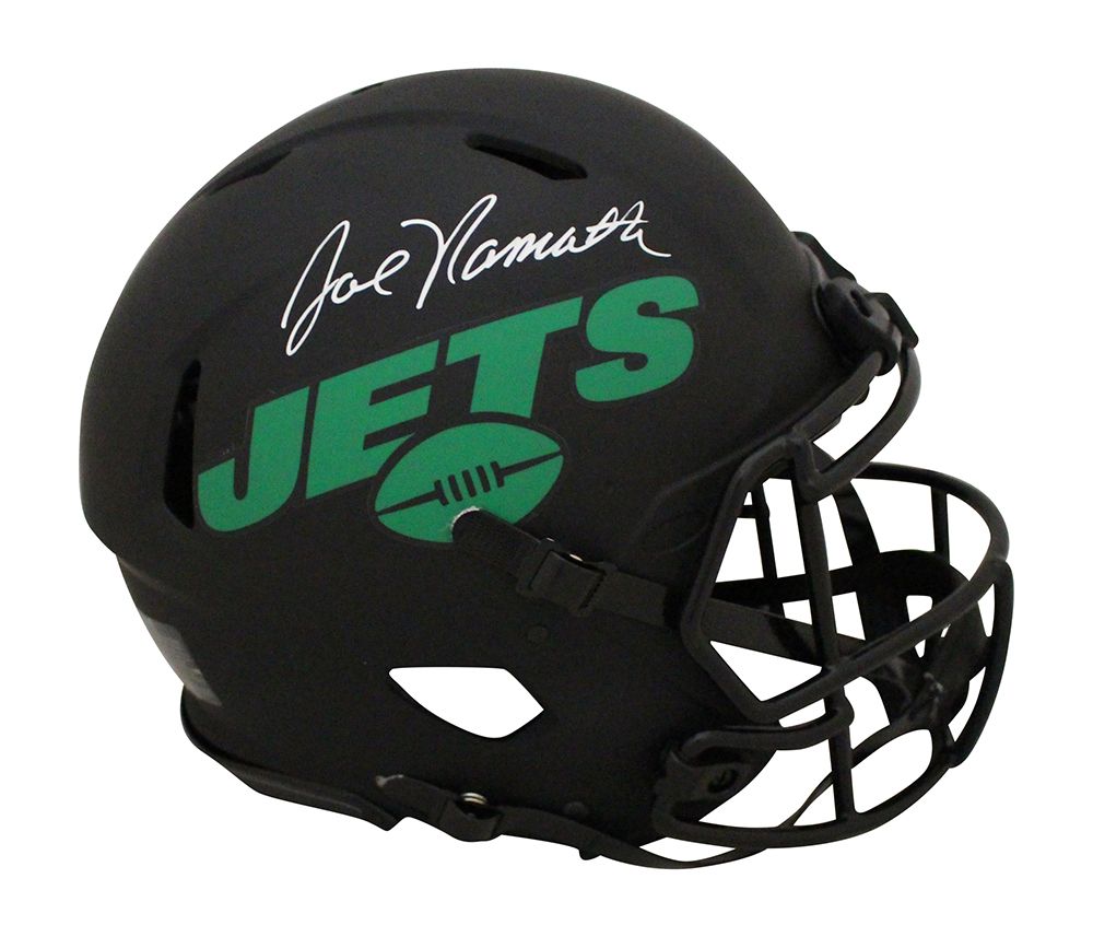Joe Namath Autographed New York Jets Authentic Eclipse Speed Helmet JSA