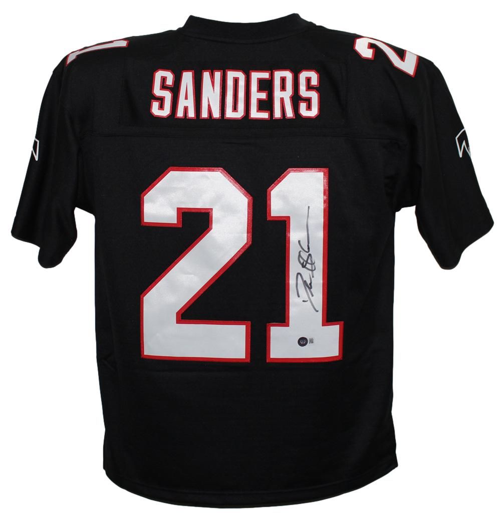 Deion Sanders Signed Atlanta Falcons Mitchell &amp; Ness Black Legacy Jersey BAS