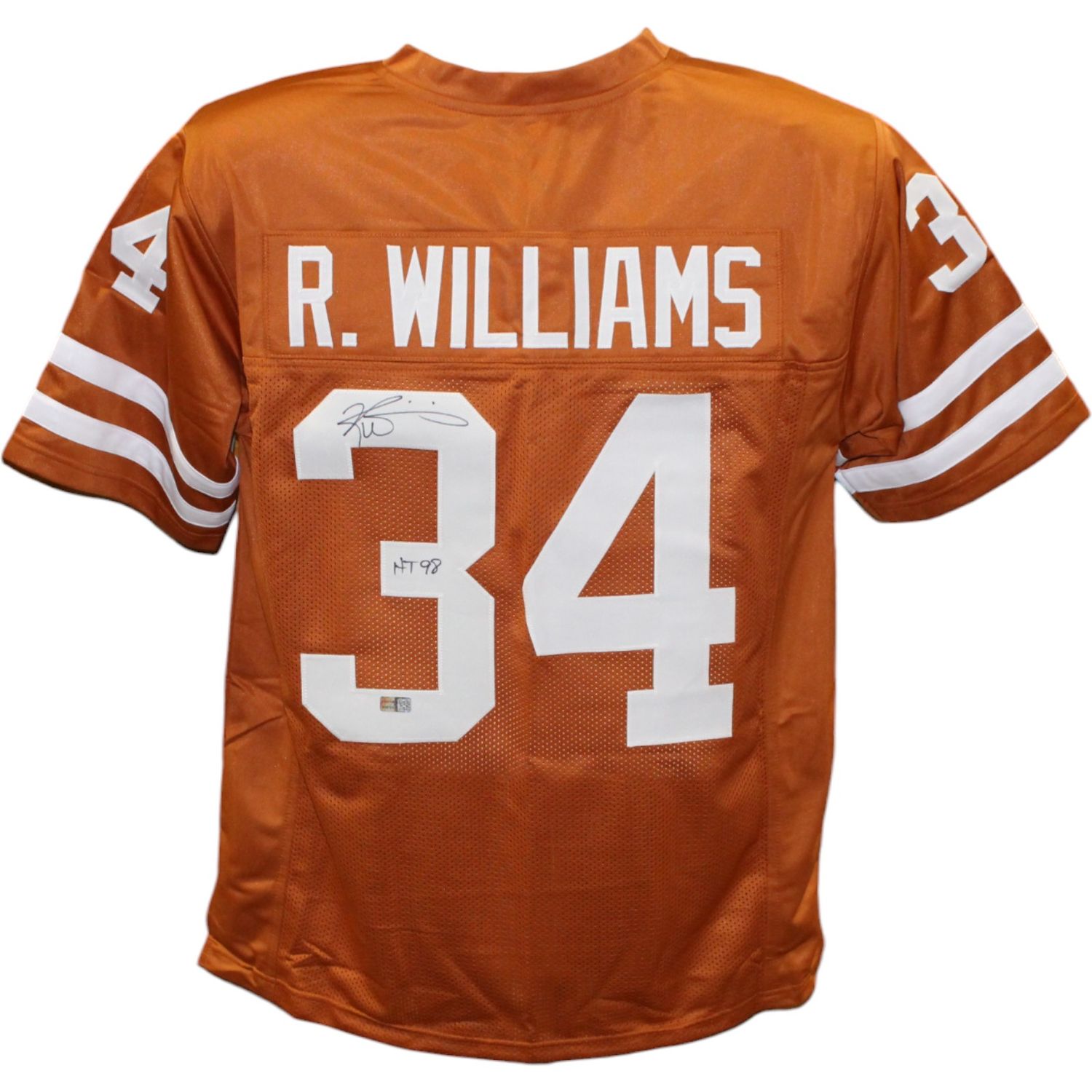 Ricky Williams Autographed/Signed College Style Orange Jersey &quot;HT&quot; TRI