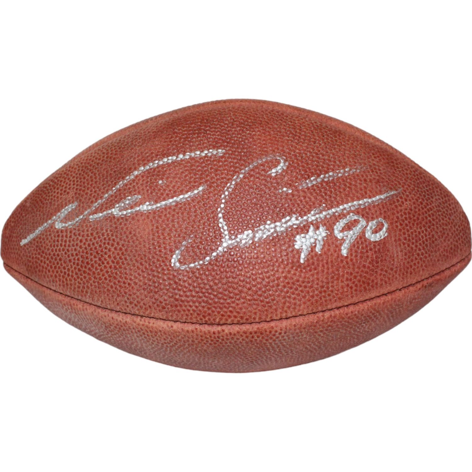 Neil Smith Autographed Wilson Leather Mini Football Beckett 44306