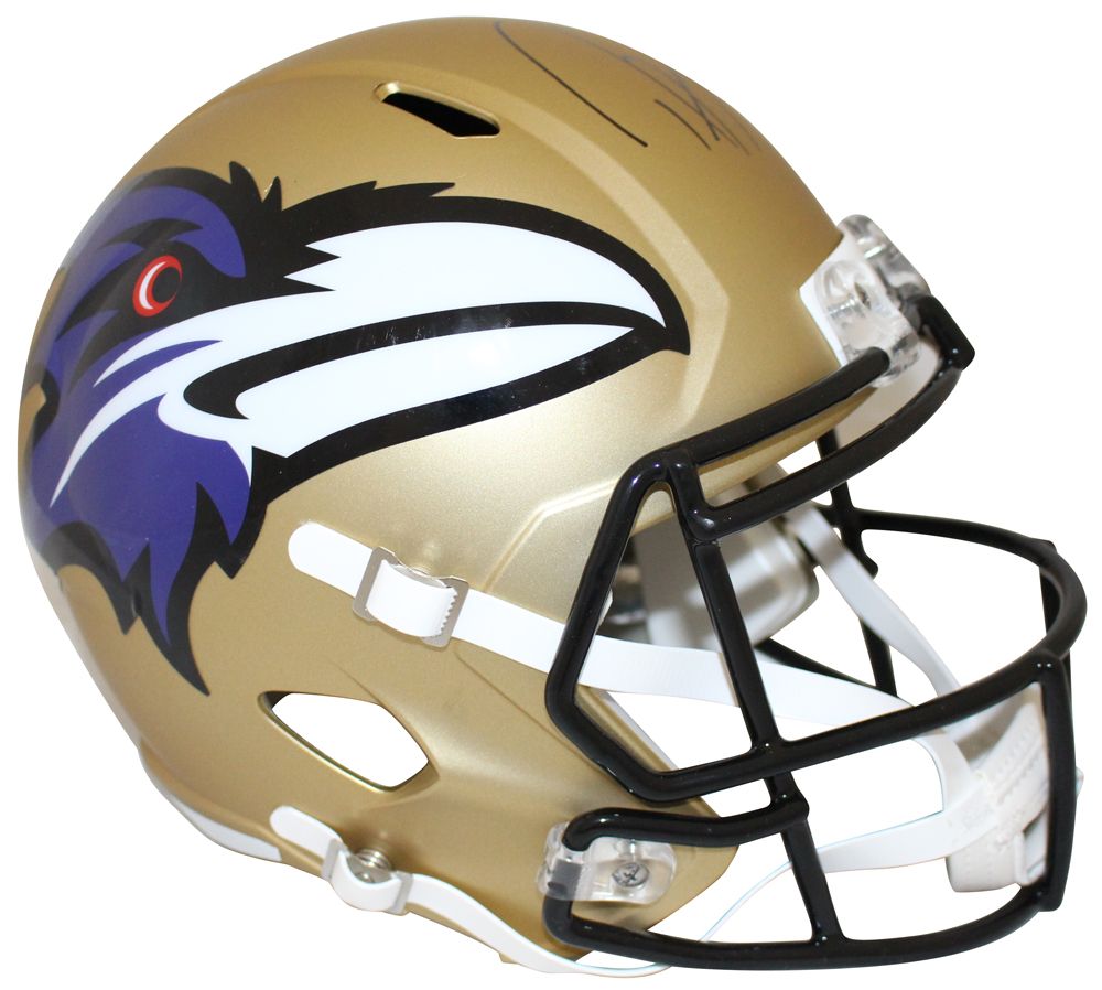 Ray Lewis Autographed/Signed Baltimore Ravens F/S AMP Helmet BAS