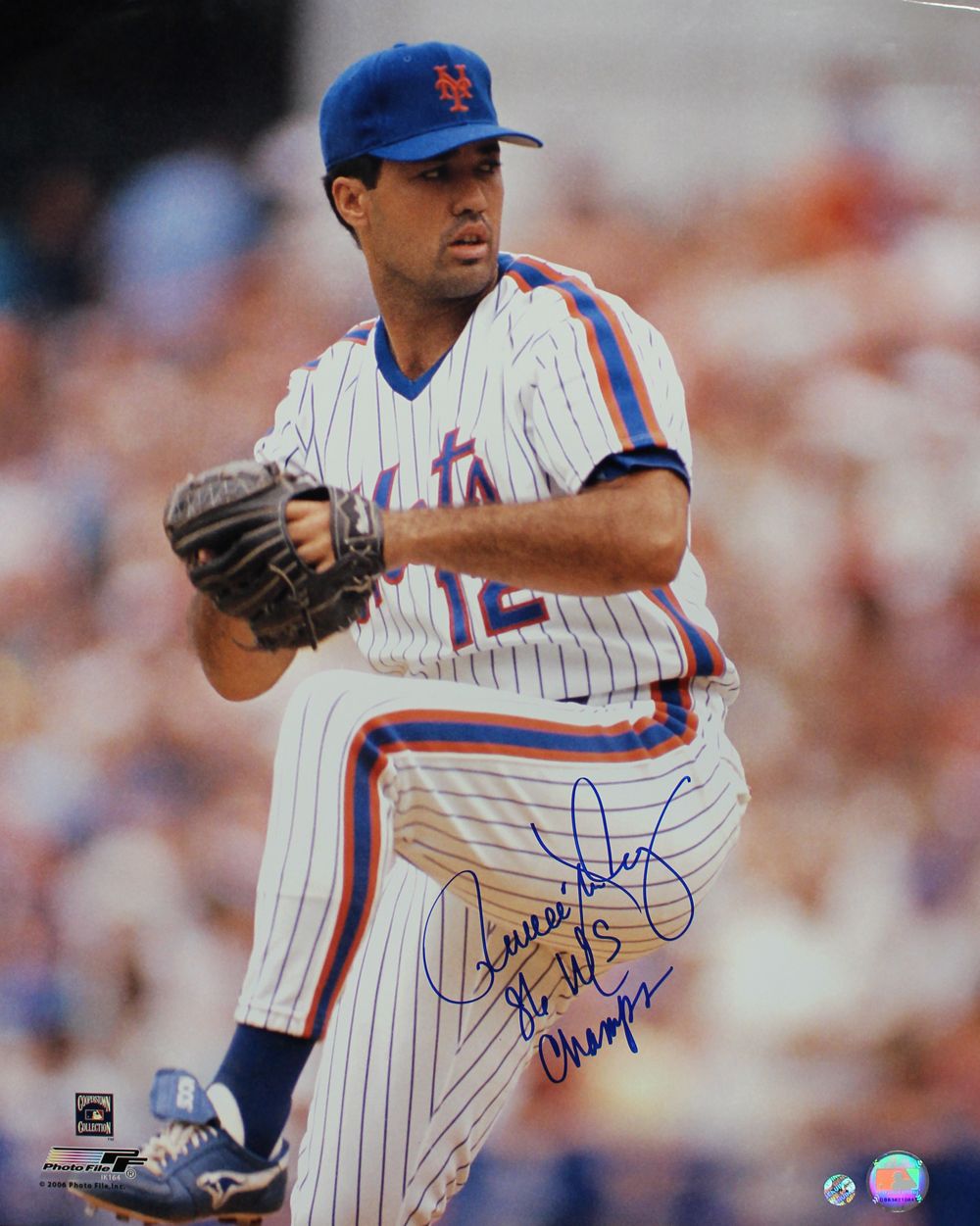 Ron Darling Autographed New York Mets 16x20 Photo 86 WS Champs