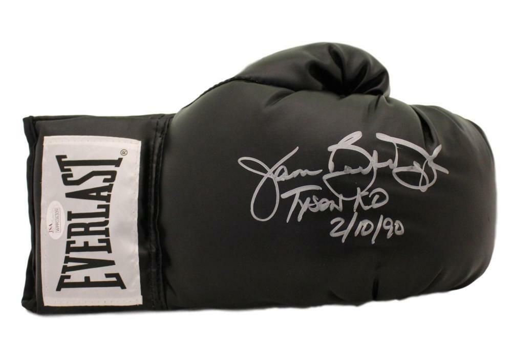 Buster Douglas Autographed Black Everlast Right Handed Boxing Glove Tyson KO JSA