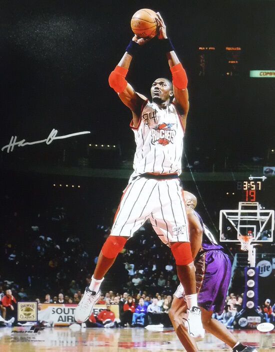 Hakeem Olajuwon Autographed Houston Rockets 16x20 Photo (vs Suns) JSA